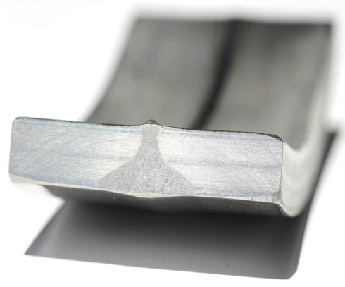 A closeup of a weld