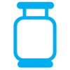Blue gas bottle icon