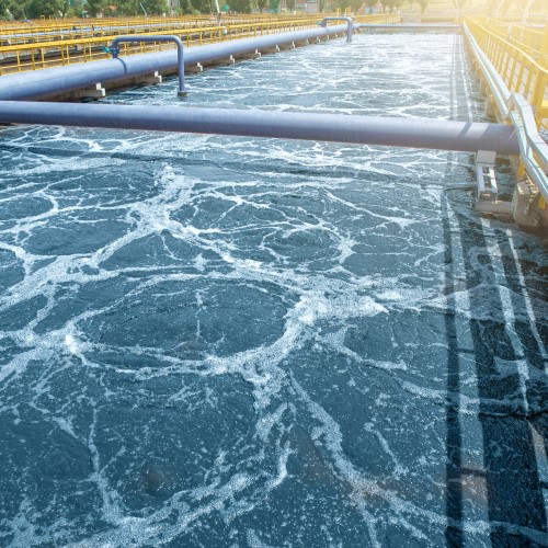 Water treatment aeration basin